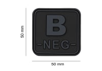 JTG Bloodtype Square Rubber Patch B Neg