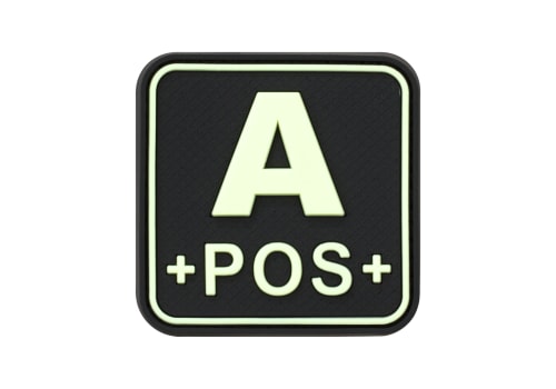 JTG Bloodtype Square Rubber Patch A Pos