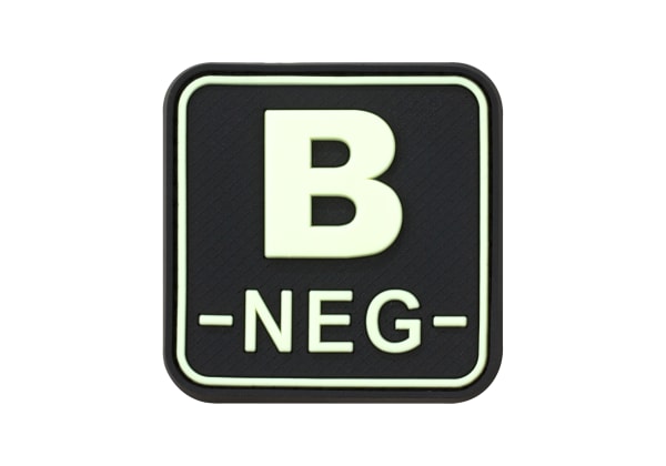 JTG Bloodtype Square Rubber Patch B Neg