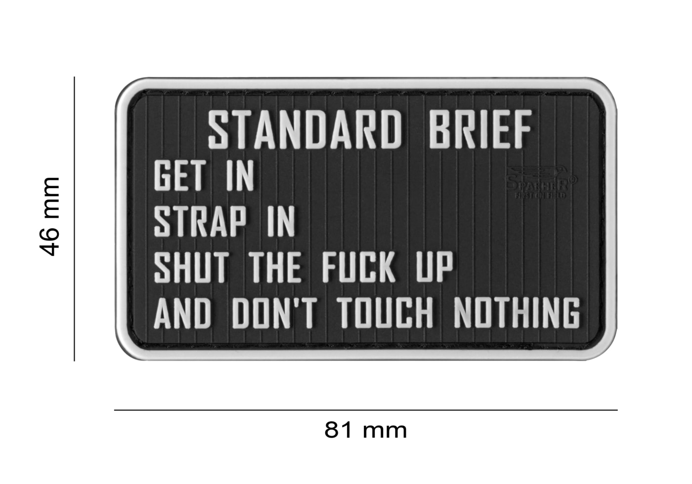 JTG Standardbriefing Rubber Patch