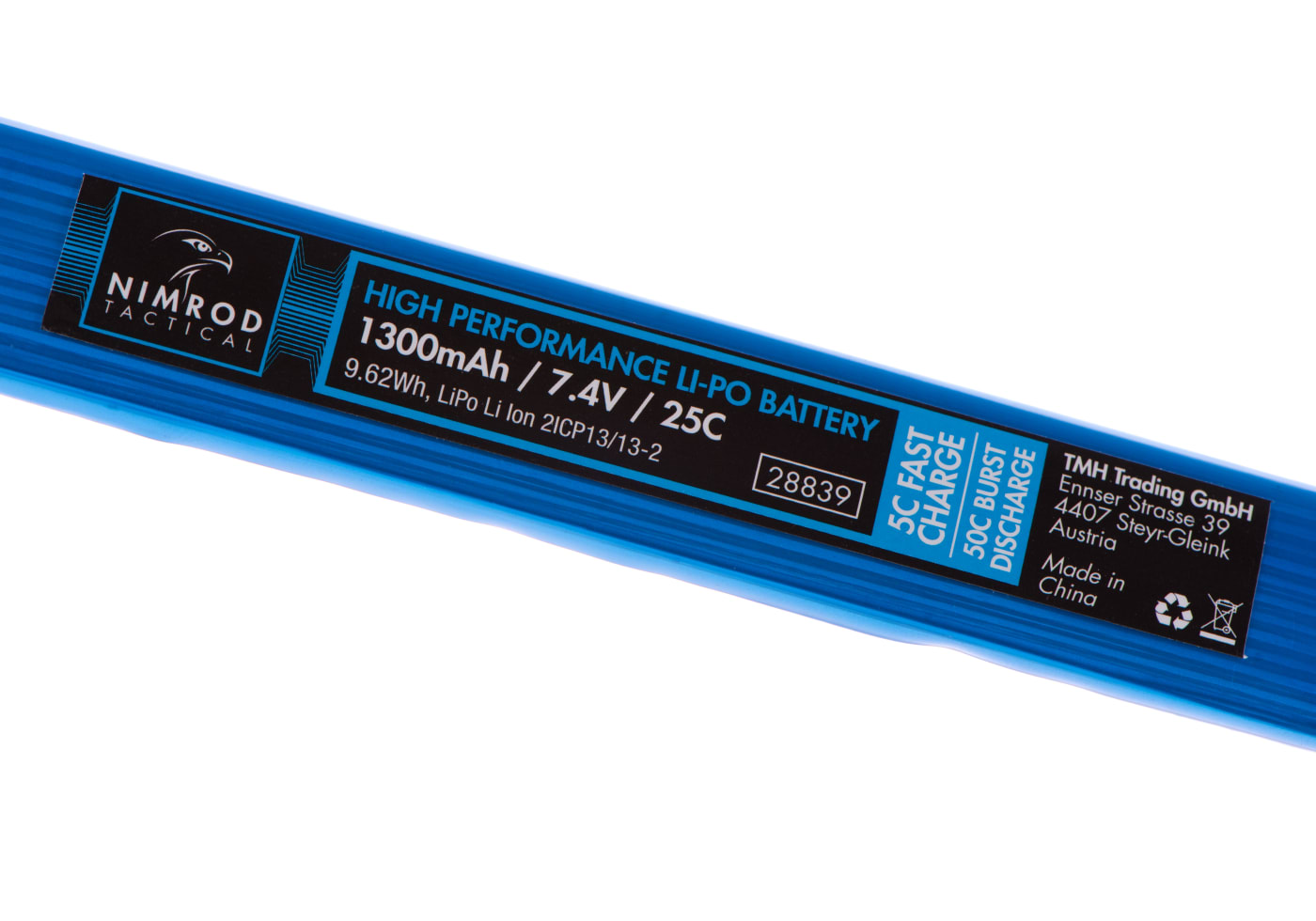 Nimrod Lipo 7.4V 1300mAh 25C Twin Type T-Plug