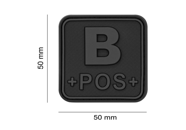 JTG Bloodtype Square Rubber Patch B Pos