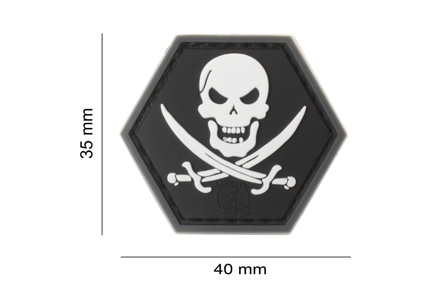JTG No Fear Pirate Rubber Patch