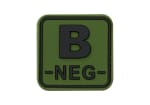 JTG Bloodtype Square Rubber Patch B Neg