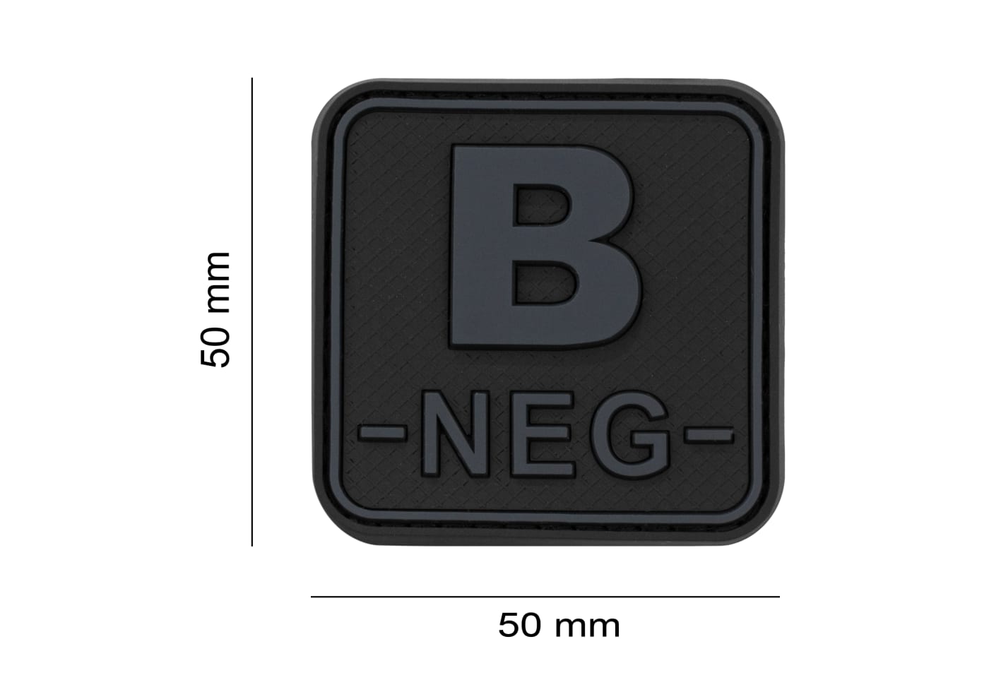JTG Bloodtype Square Rubber Patch B Neg