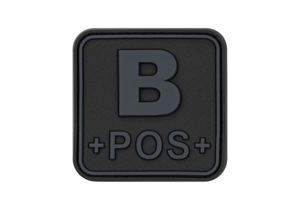 JTG Bloodtype Square Rubber Patch B Pos