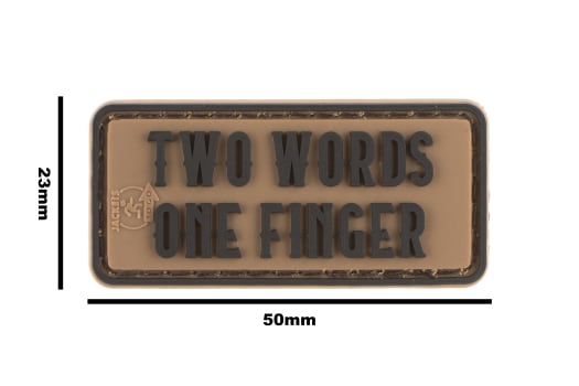 JTG Two Words One Finger Rubber Patch