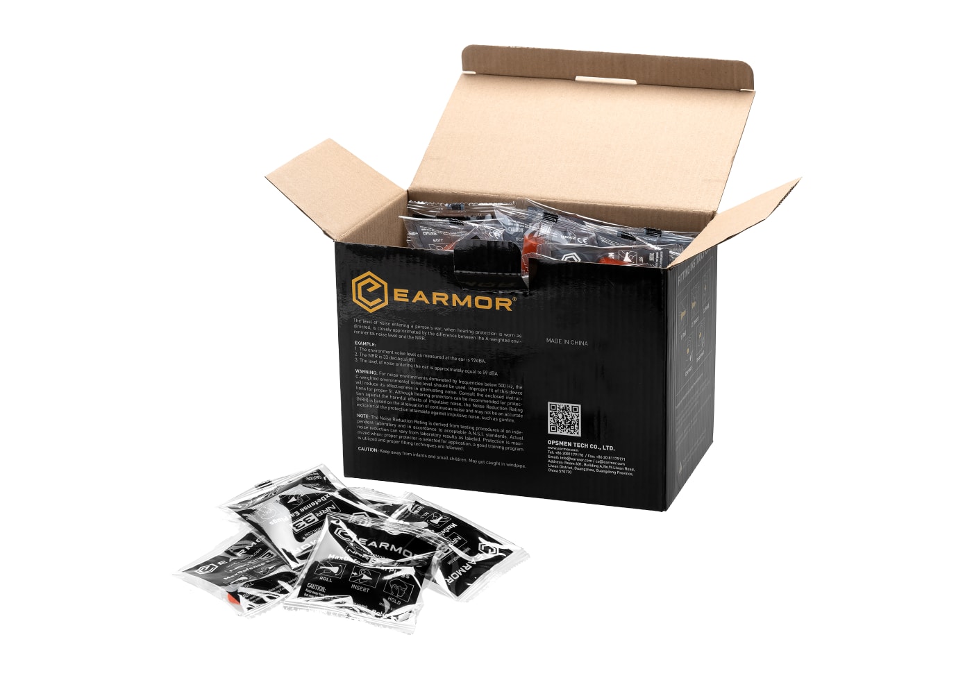 Earmor MaxDefense Ear Plugs NRR33 60 Pairs Box