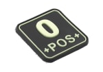JTG Bloodtype Square Rubber Patch 0 Pos