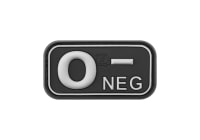 JTG Bloodtype Rubber Patch 0 Neg