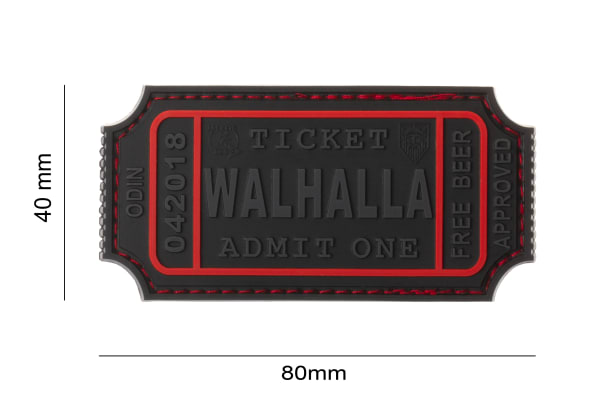 JTG Large Walhalla Ticket Rubber Patch