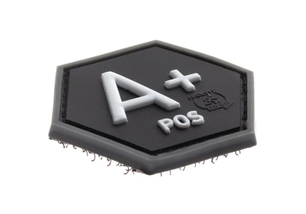 JTG Bloodgroup Hexagon Rubber Patch A Pos