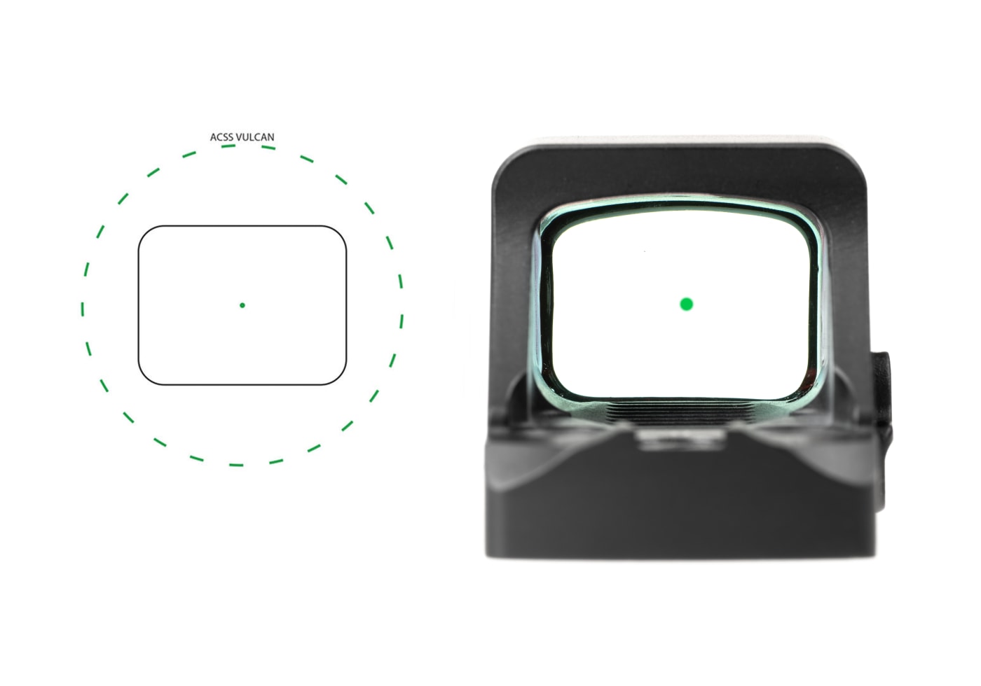 Holosun HE507-GR-X2 Compact Pistol Green Dot Sight ACSS Vulcan