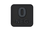 JTG Bloodtype Square Rubber Patch 0 Neg