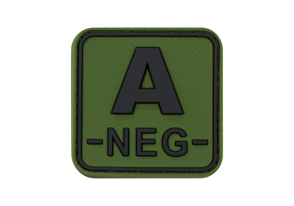 JTG Bloodtype Square Rubber Patch A Neg