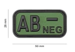 JTG Bloodtype Rubber Patch AB Neg