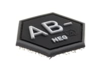 JTG Bloodgroup Hexagon Rubber Patch AB Neg