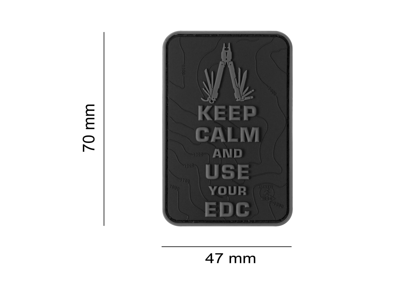 JTG Keep Calm EDC Rubber Patch