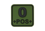 JTG Bloodtype Square Rubber Patch 0 Pos