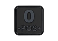 JTG Bloodtype Square Rubber Patch 0 Pos