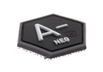 JTG Bloodgroup Hexagon Rubber Patch A Neg