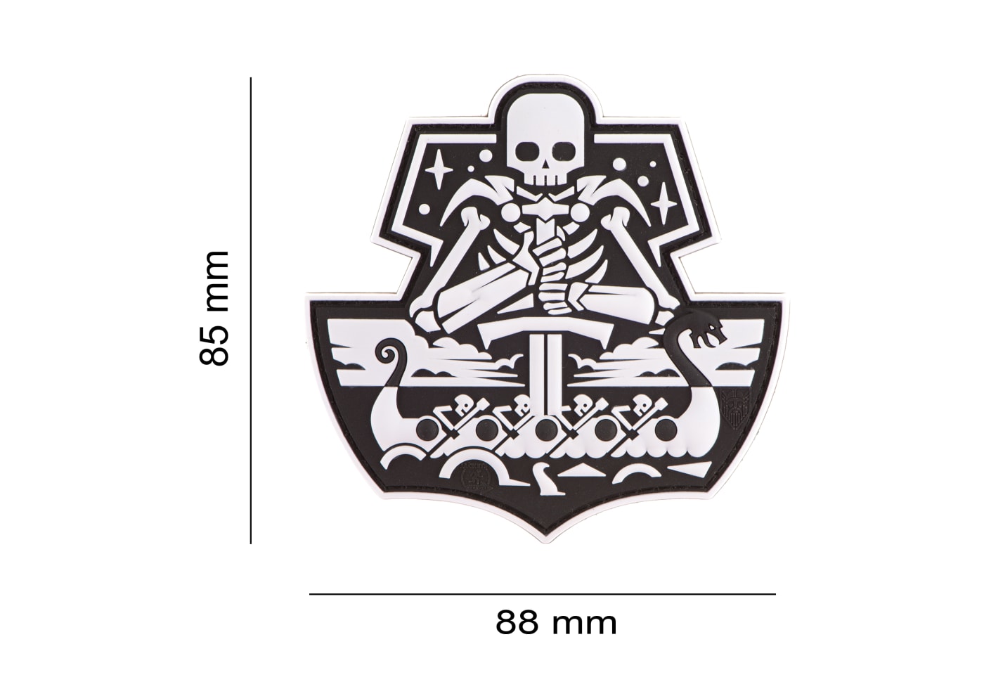 JTG Ghost Ship Skull Rubber Patch