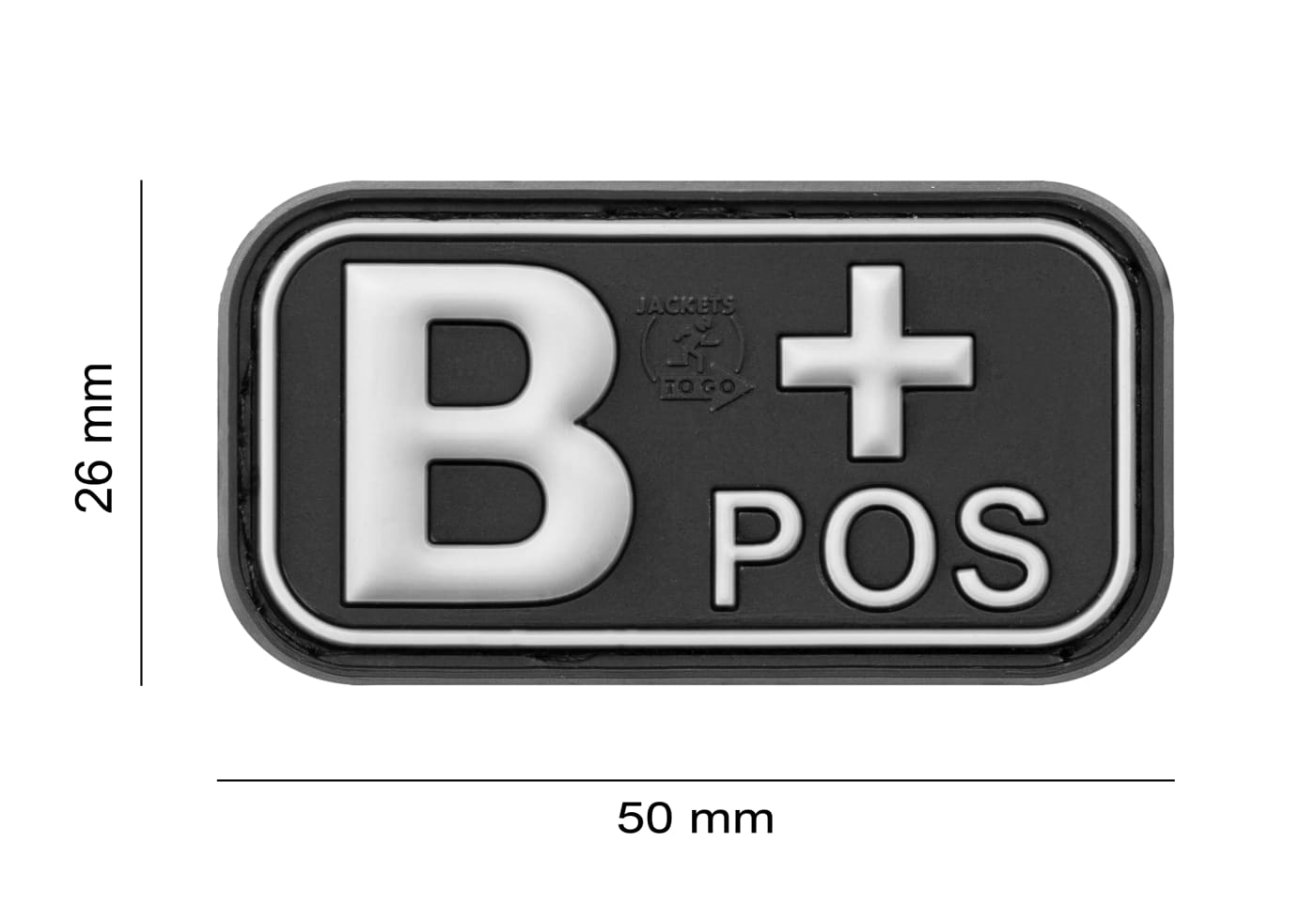 JTG Bloodtype Rubber Patch B Pos
