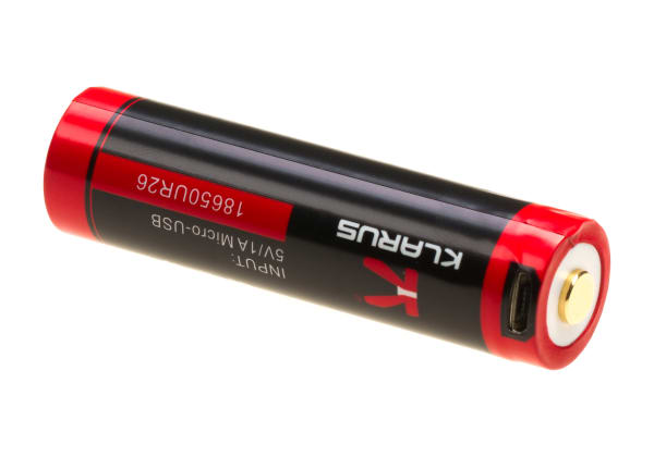 Klarus 18650 Battery 3.7V 2600mAh Micro-USB