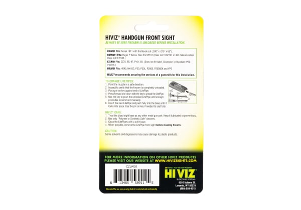 HIVIZ LiteWave Front Sight for CZ 75/P01