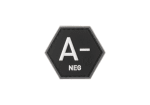 JTG Bloodgroup Hexagon Rubber Patch A Neg