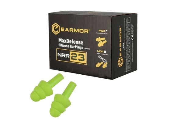 Earmor MaxDefense Silicone Ear Plugs NRR23 100 Pairs Box