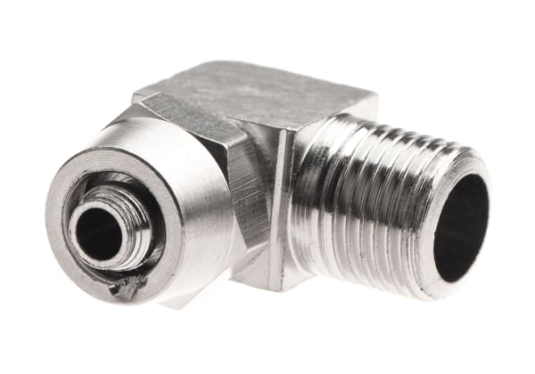 EpeS HPA 6mm Hose Coupling with Screwed Catch 90 Degree - Outer 1/8 NPT