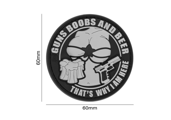 JTG Guns Boobs and Beer Rubber Patch