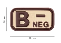 JTG Bloodtype Rubber Patch B Neg