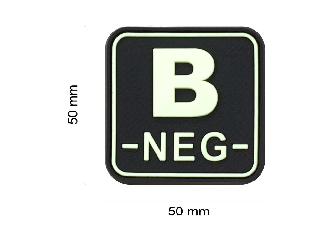 JTG Bloodtype Square Rubber Patch B Neg