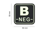 JTG Bloodtype Square Rubber Patch B Neg