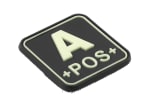JTG Bloodtype Square Rubber Patch A Pos