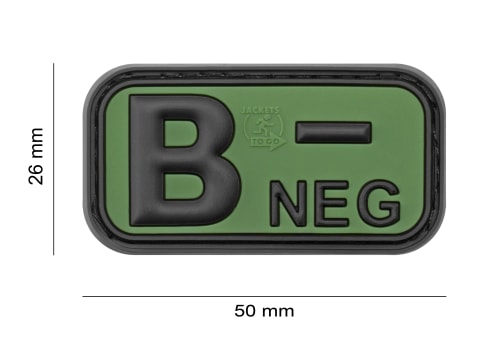 JTG Bloodtype Rubber Patch B Neg