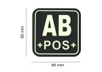 JTG Bloodtype Square Rubber Patch AB Pos