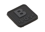 JTG Bloodtype Square Rubber Patch B Pos