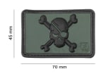 JTG Pirate Skull Rubber Patch