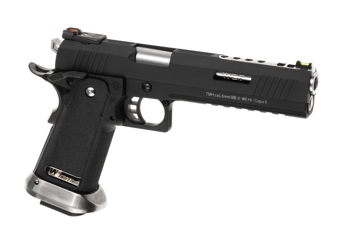 WE Hi-Capa 6 Force A Silver Barrel Full Metal GBB