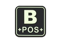 JTG Bloodtype Square Rubber Patch B Pos