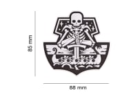 JTG Ghost Ship Skull Rubber Patch