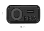 JTG Bloodtype Rubber Patch 0 Neg