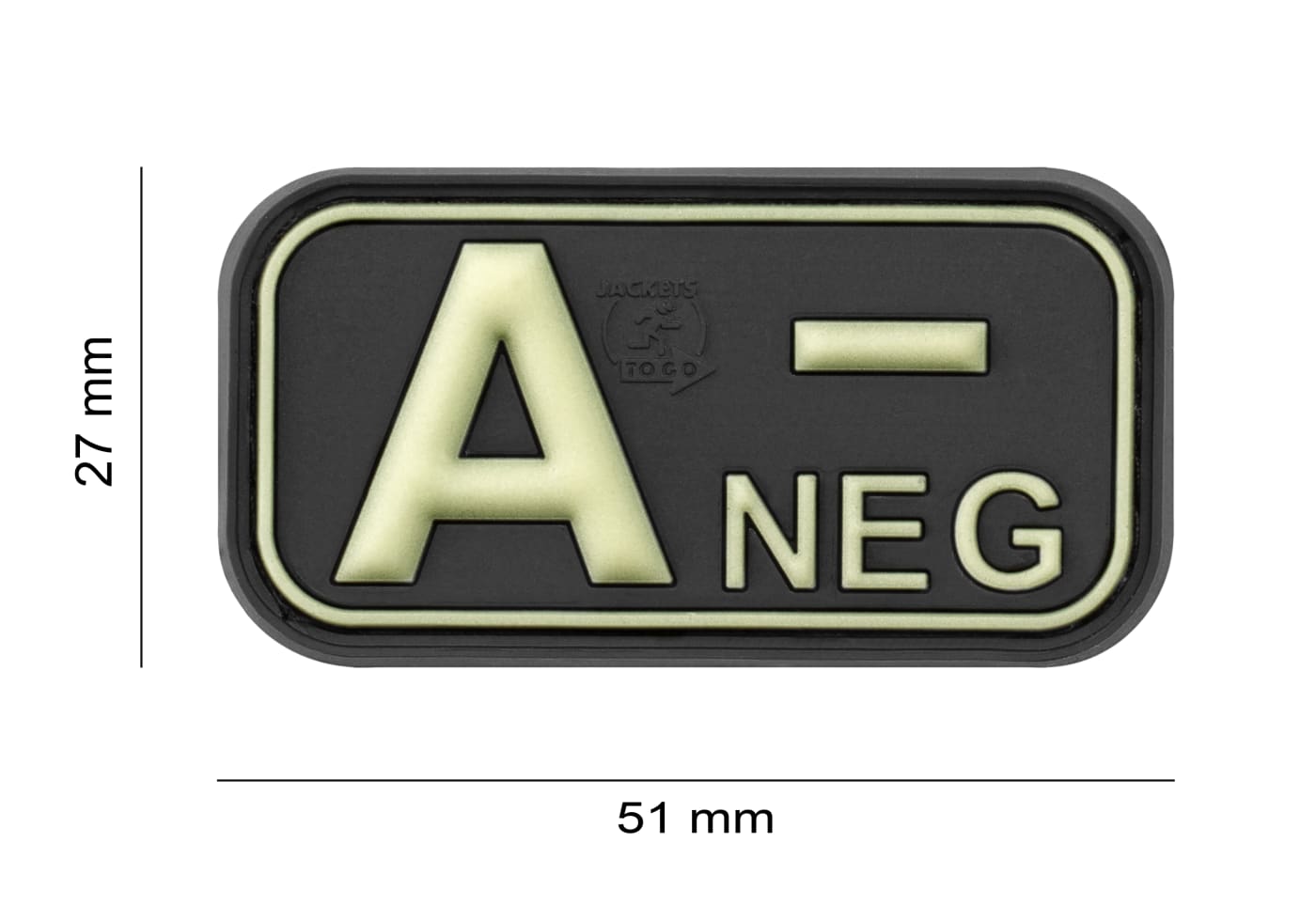 JTG Bloodtype Rubber Patch A Neg