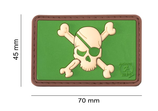JTG Pirate Skull Rubber Patch