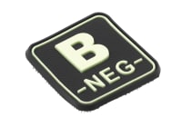 JTG Bloodtype Square Rubber Patch B Neg