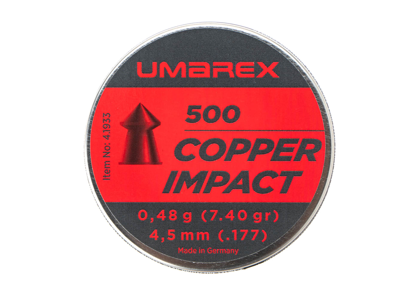 Walther 4.5mm Pointed Waisted Copper Pellets 0.48g 5x500rds