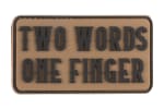 JTG Two Words One Finger Big Rubber Patch